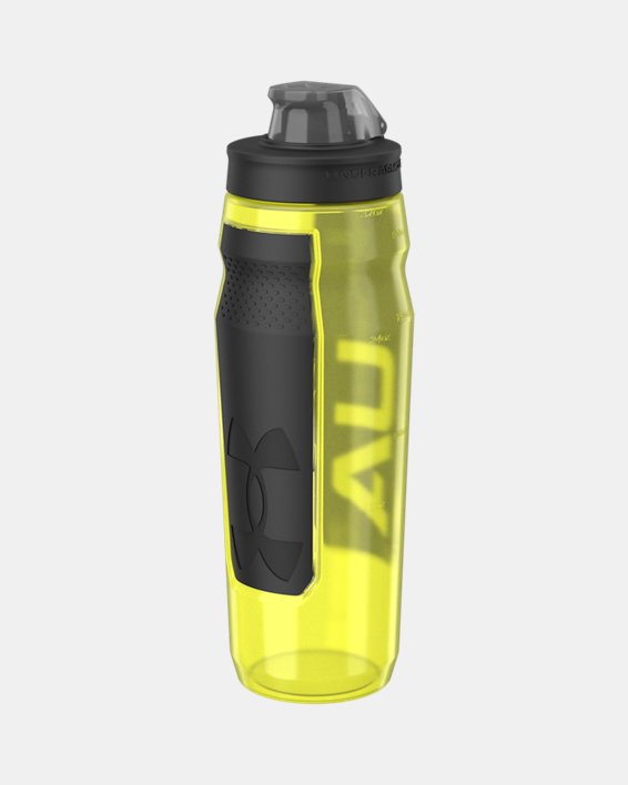 UA Playmaker Squeeze 32 oz. Water Bottle, Yellow, pdpMainDesktop image number 1